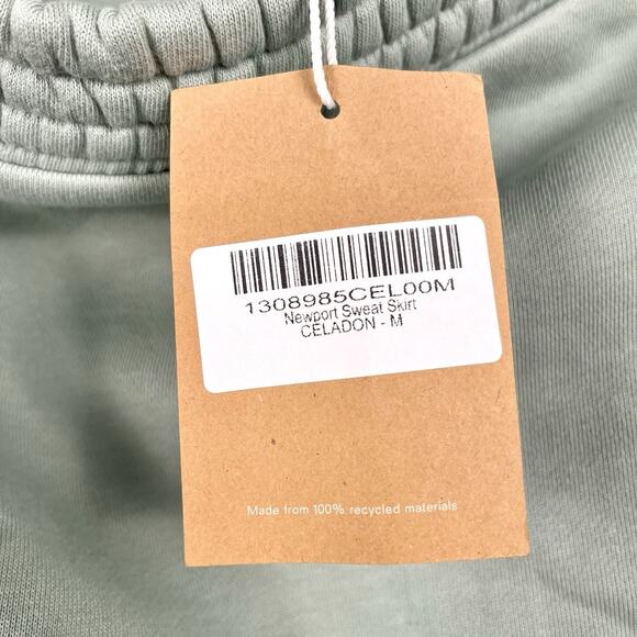 NWT Reformation Medium Newport Knit Celadon Green Casual Mini Sweat Skirt - Picture 7 of 7